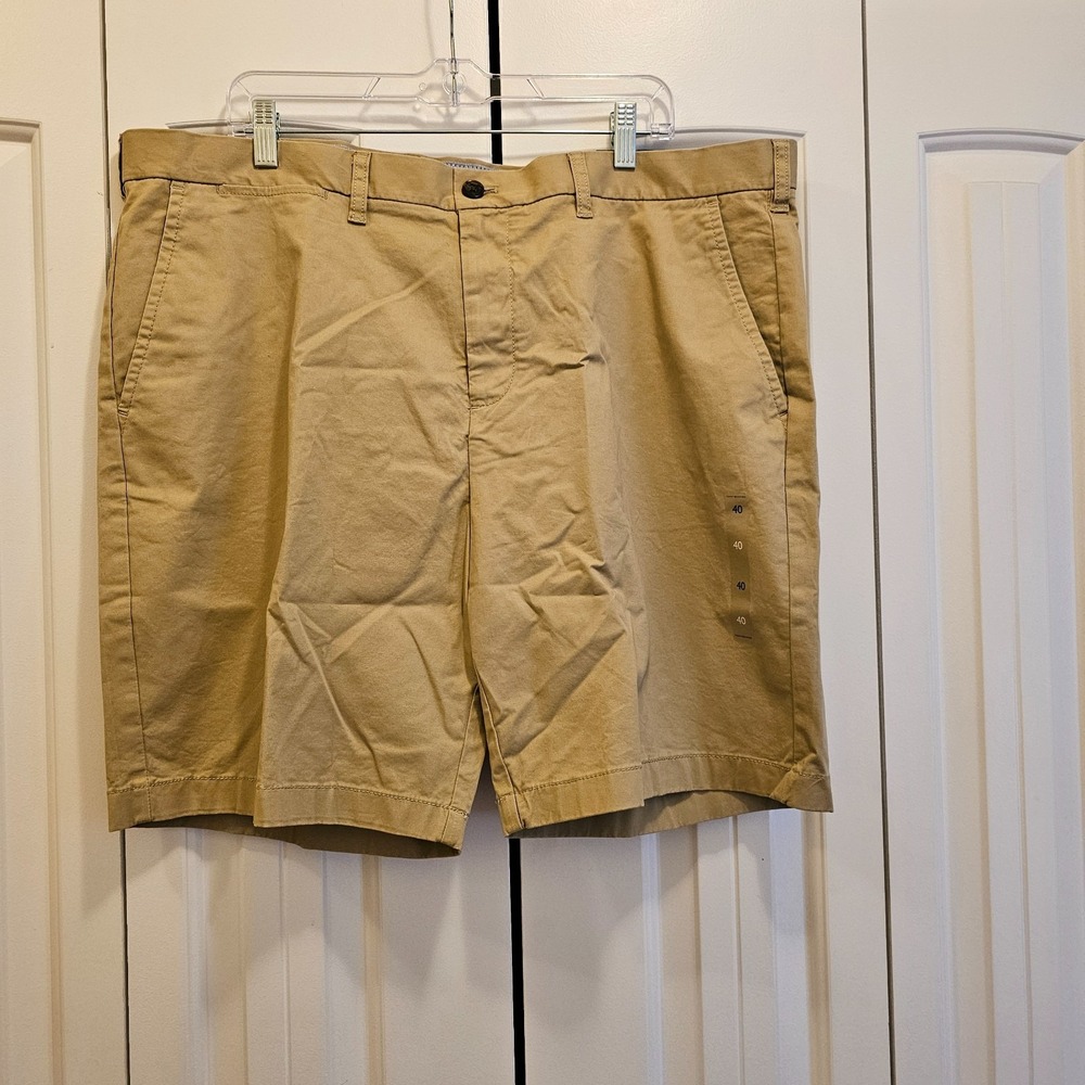 Tommy Hilfiger Chino Shorts Mens 40 Tan TH Flex Stretch 9 Inseam 78E9577 281 NWT